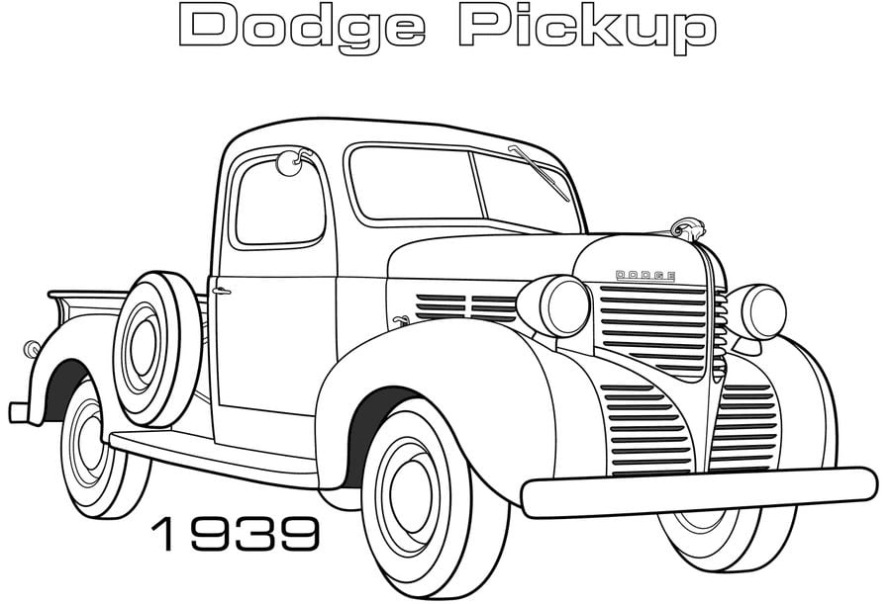 1939 Dodge Pickup Kleurplaat
