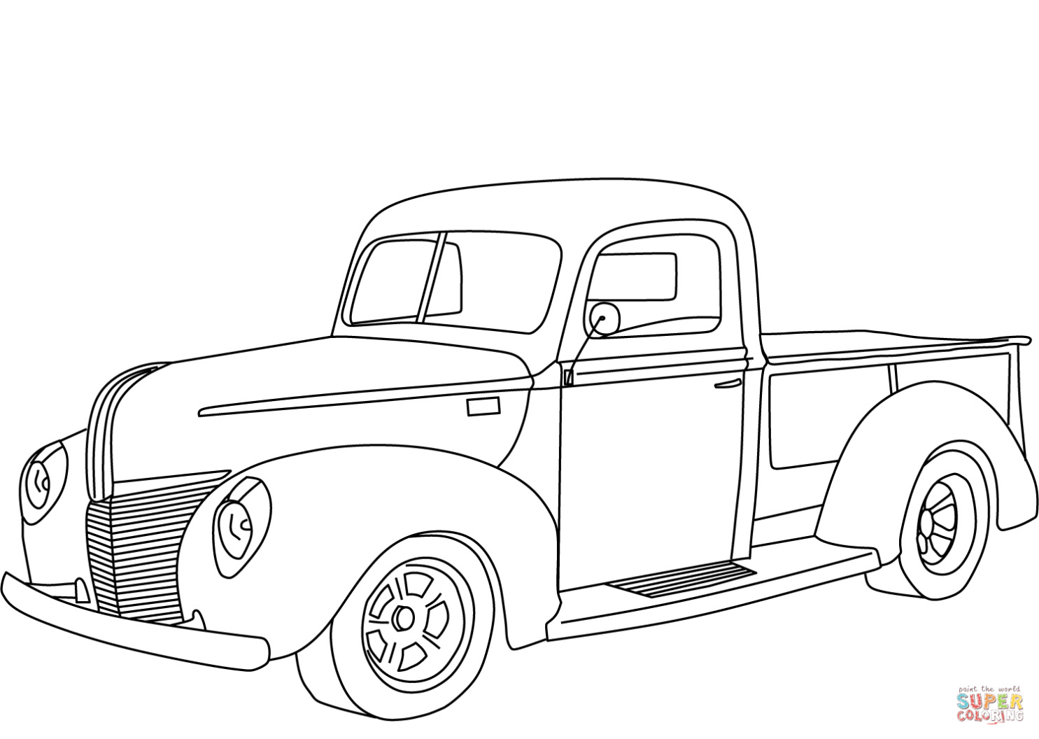 1940 ford Pickup Kleurplaat