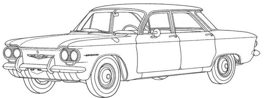 1951 Chevrolet Deluxe Coupe Kleurplaat