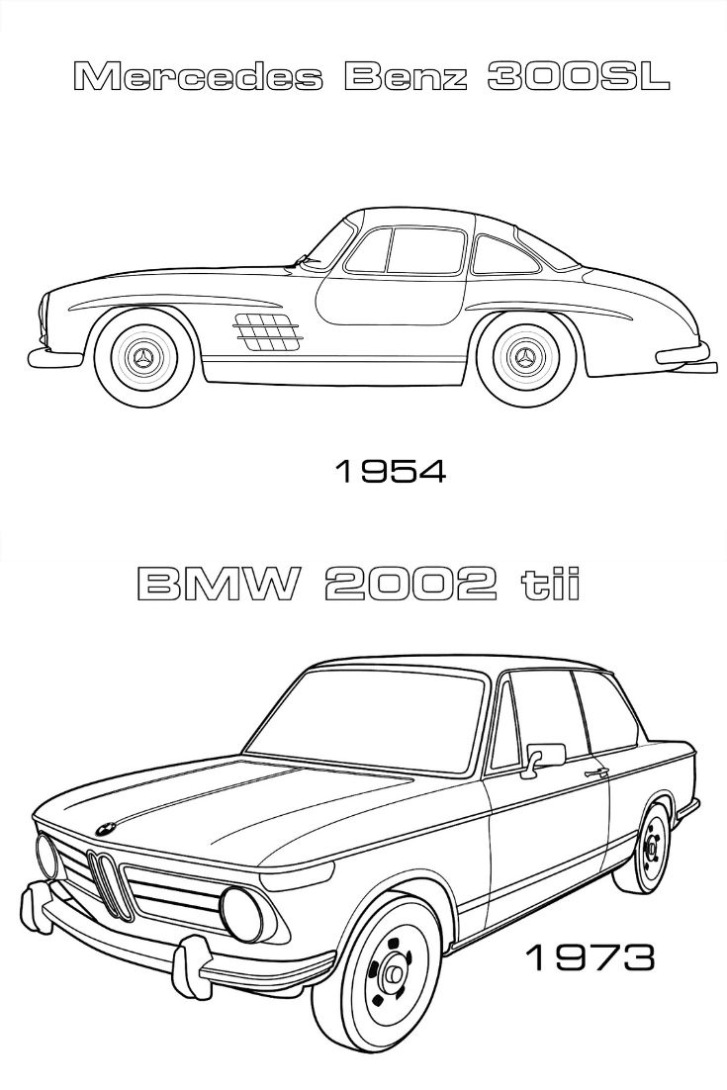 1954 Mercedes-benz 300sl Kleurplaat