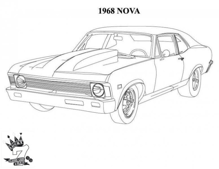 1970 Chevrolet Nova Kleurplaat