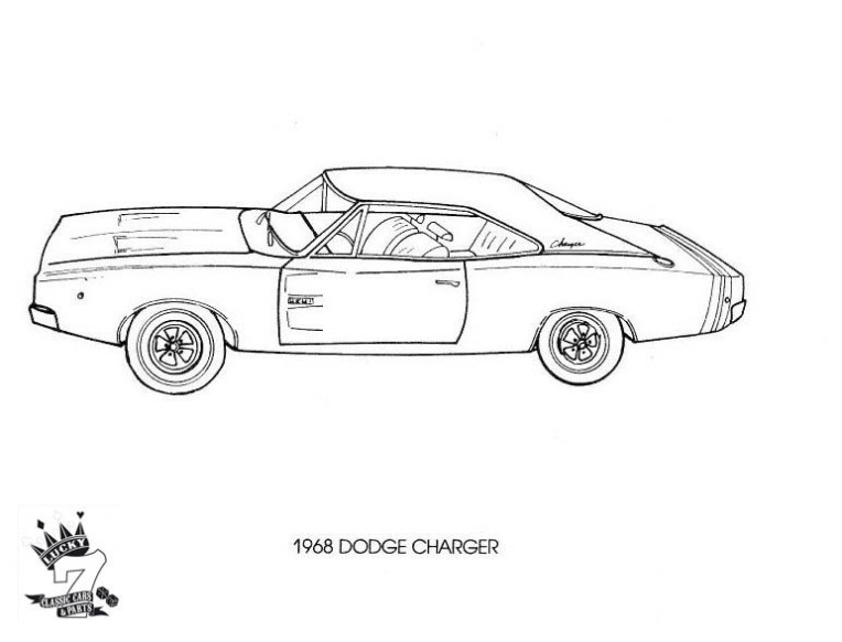 1970 Dodge Challenger Kleurplaat