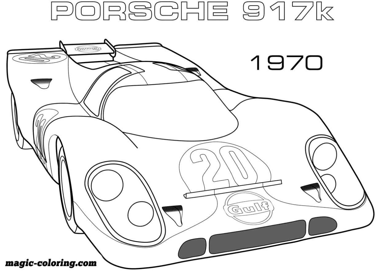 1970 Porsche 917k Kleurplaat