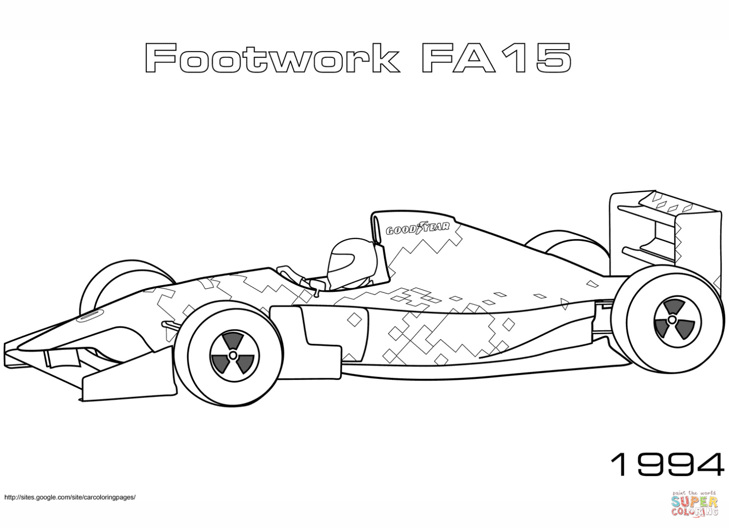 1994 Footwork Fa15 Kleurplaat