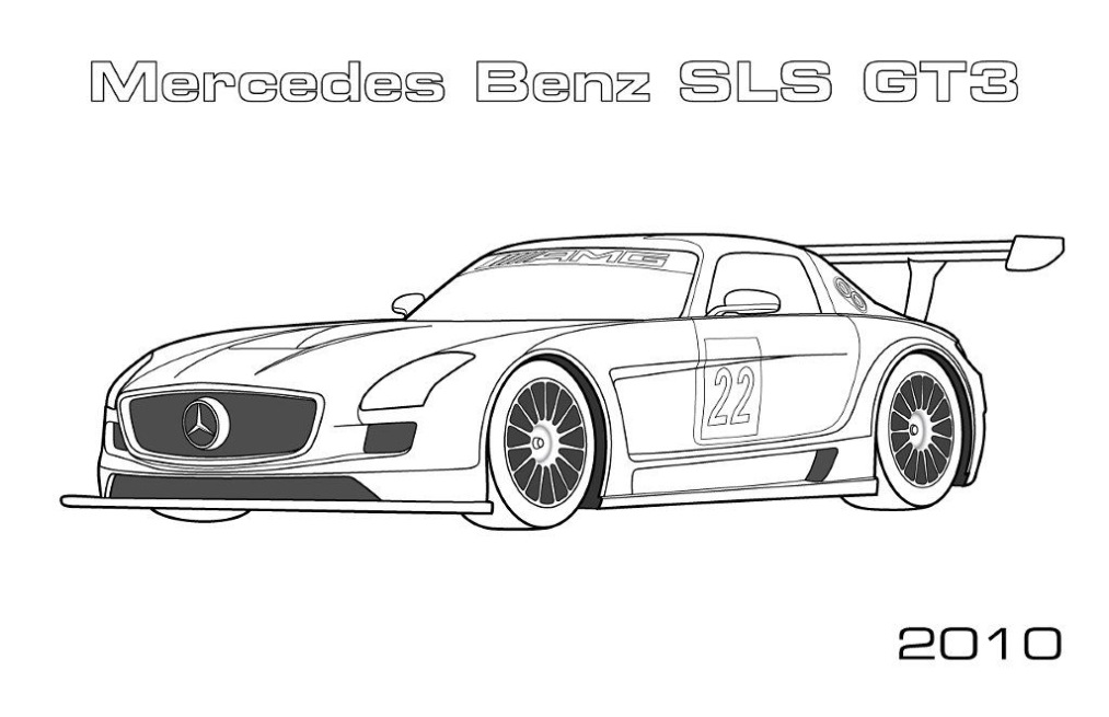 2010 Mercedes-benz Sls Gt3 Kleurplaat