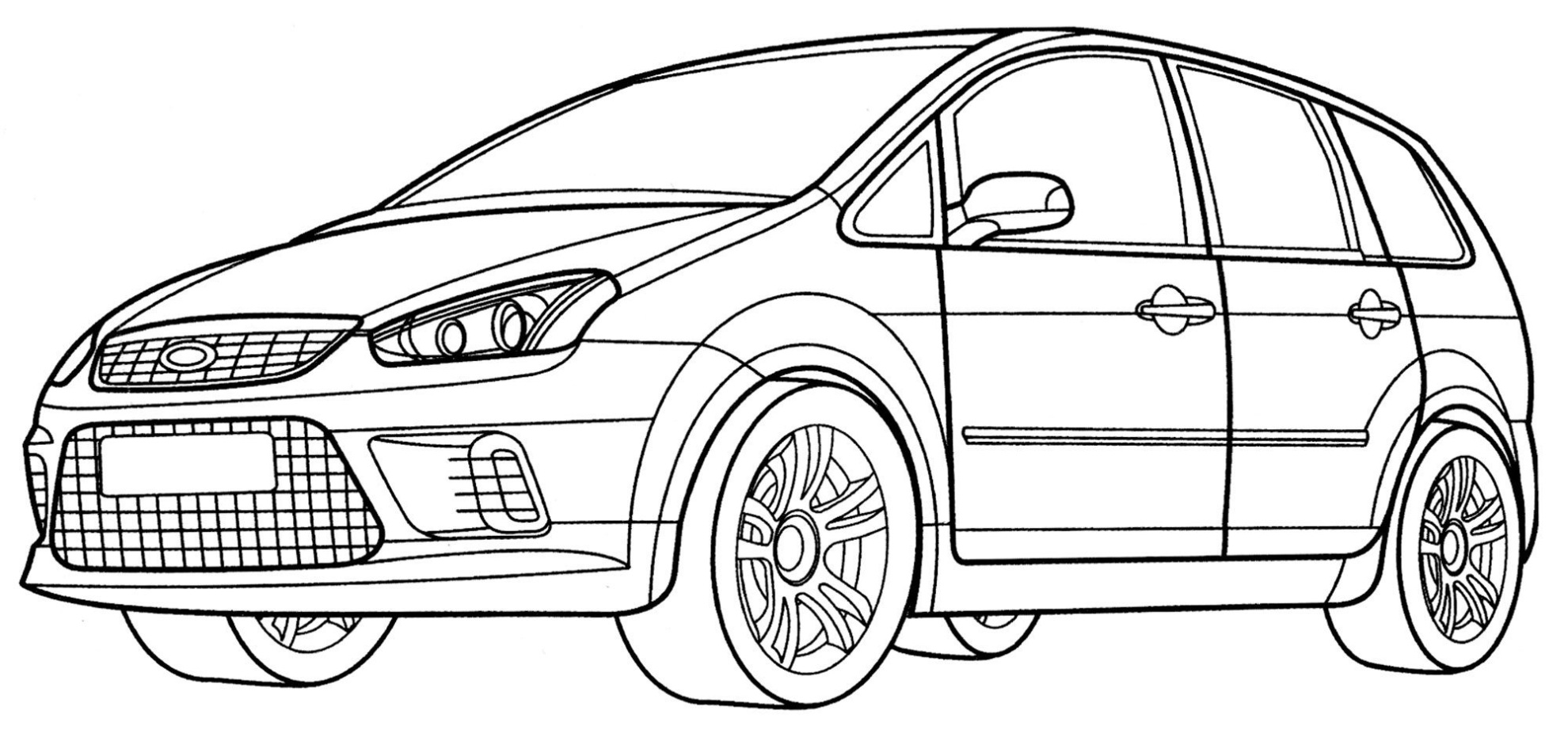 2015 ford Fusion Kleurplaat