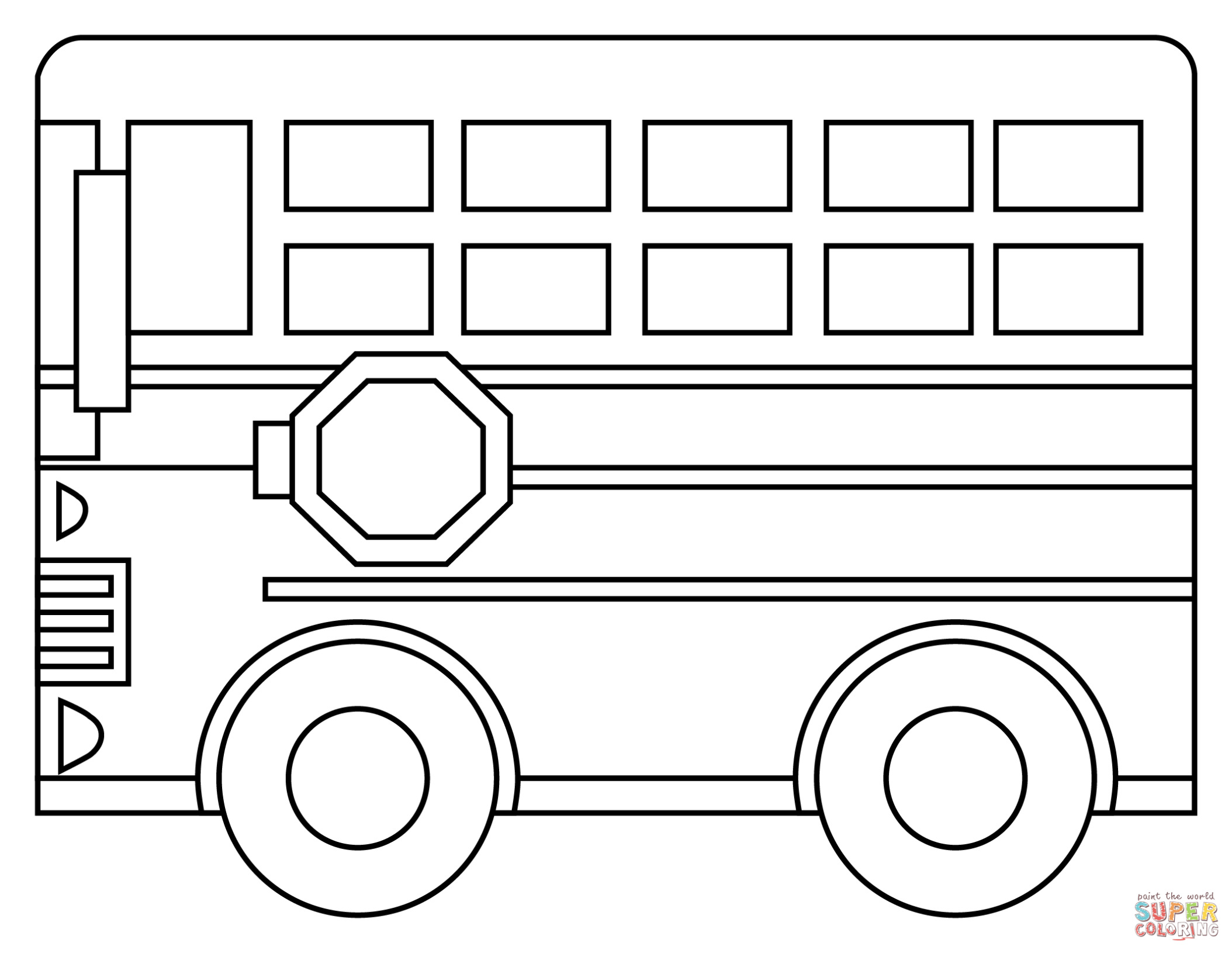Aankomende Bus Kleurplaat