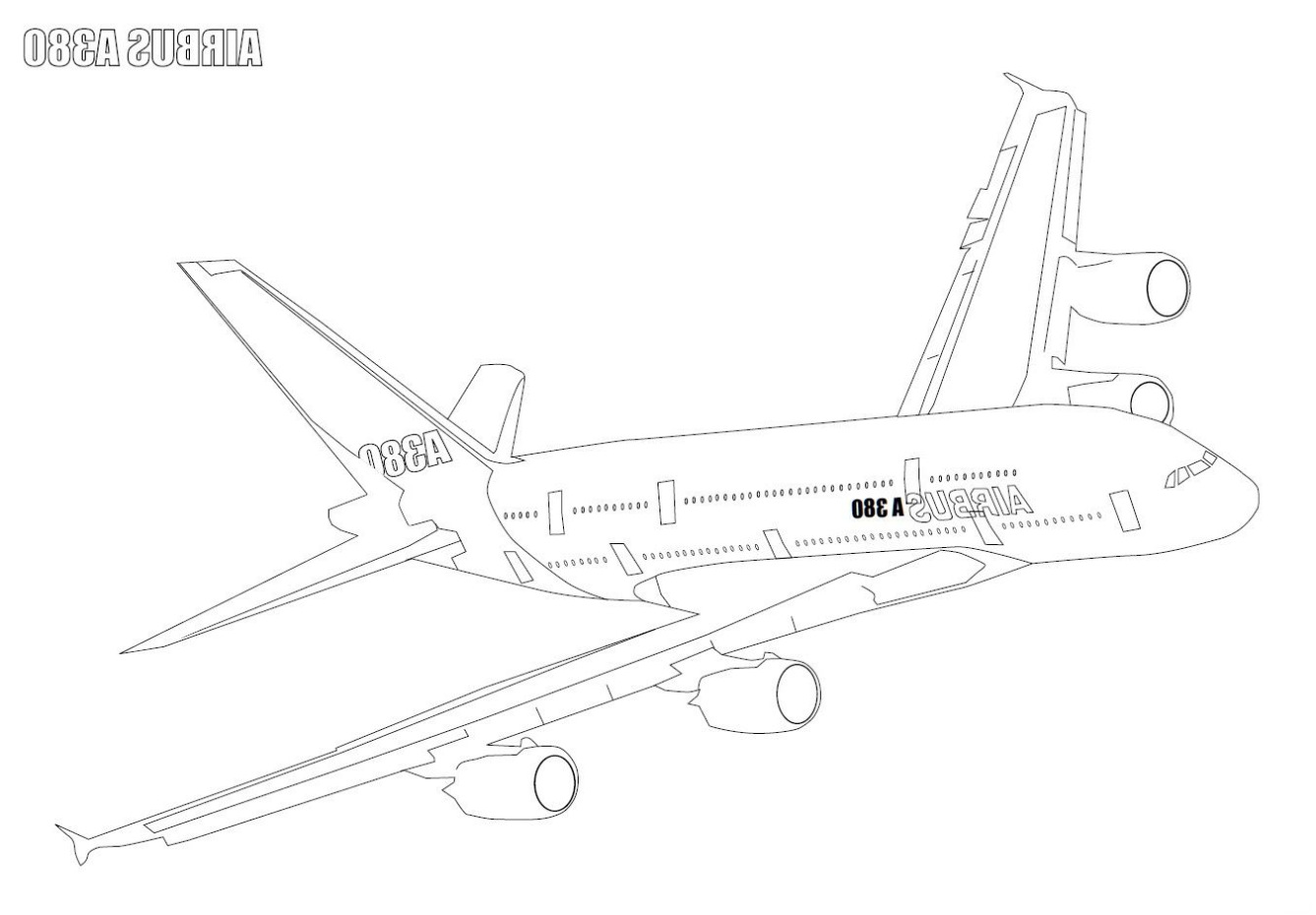 Airbus A380 Kleurplaat