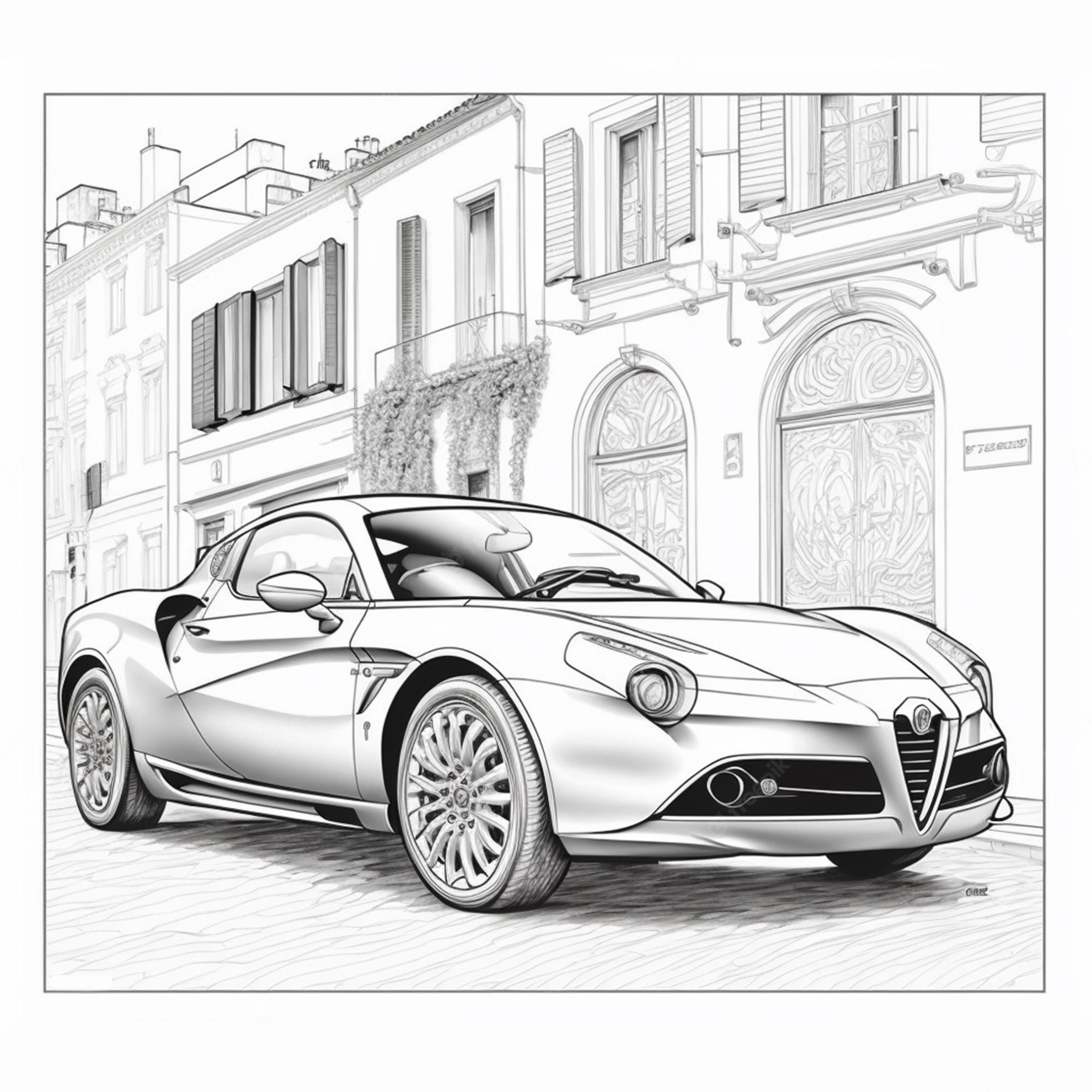 Alfa Romeo 90 Kleurplaat
