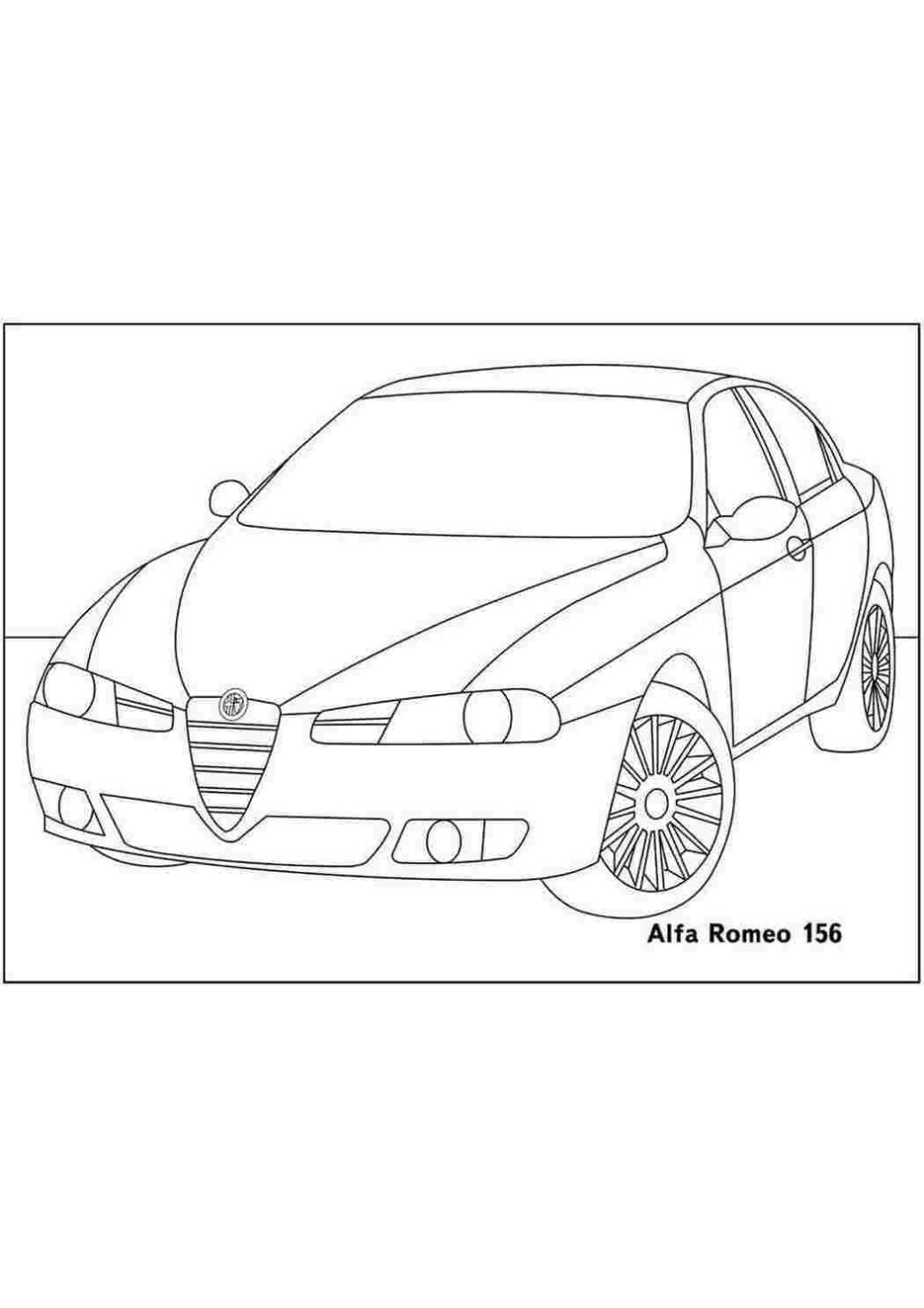 Alfa Romeo Brera Kleurplaat
