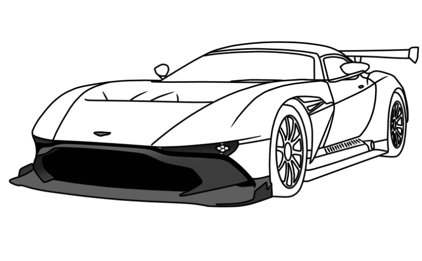 Aston Martin Vulcan Kleurplaat