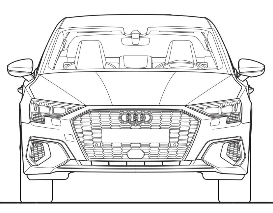 Audi A3 Kleurplaat