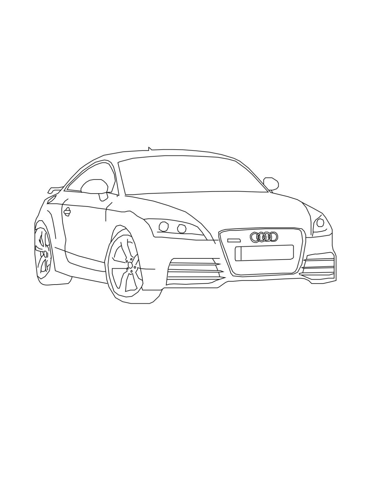 Audi Kleurplaat R7
