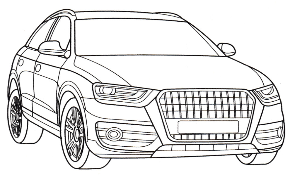 Audi Q3 Kleurplaat
