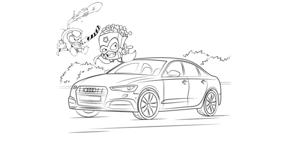 Audi Quattro Kleurplaat