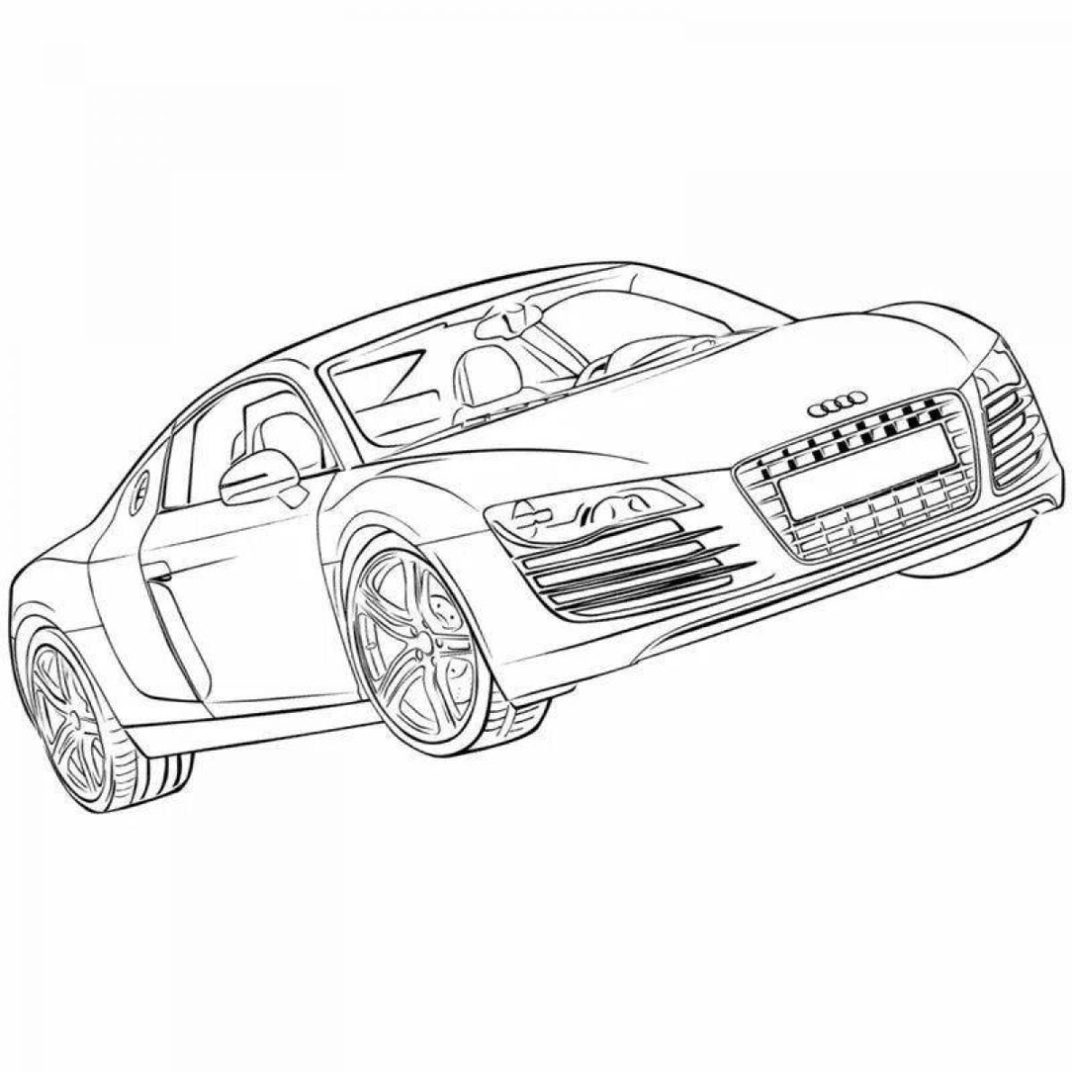 Audi R8 Kleurplaat
