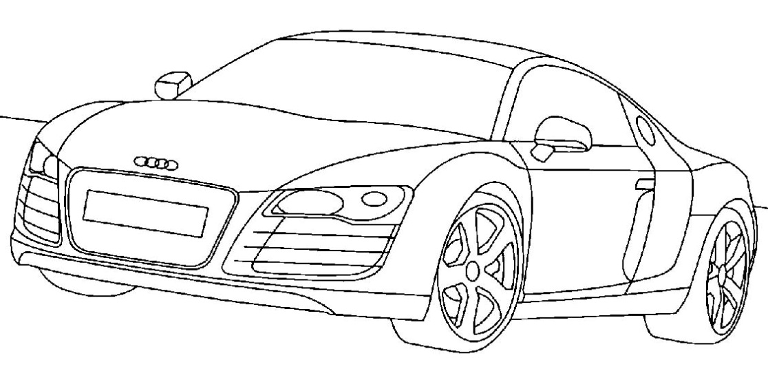 Audi R8 Kleurplaat