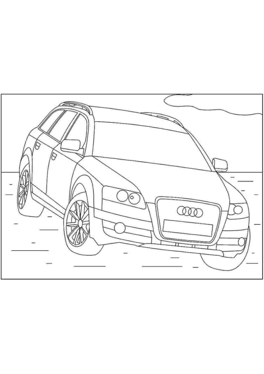 Audi Rs4 Kleurplaat