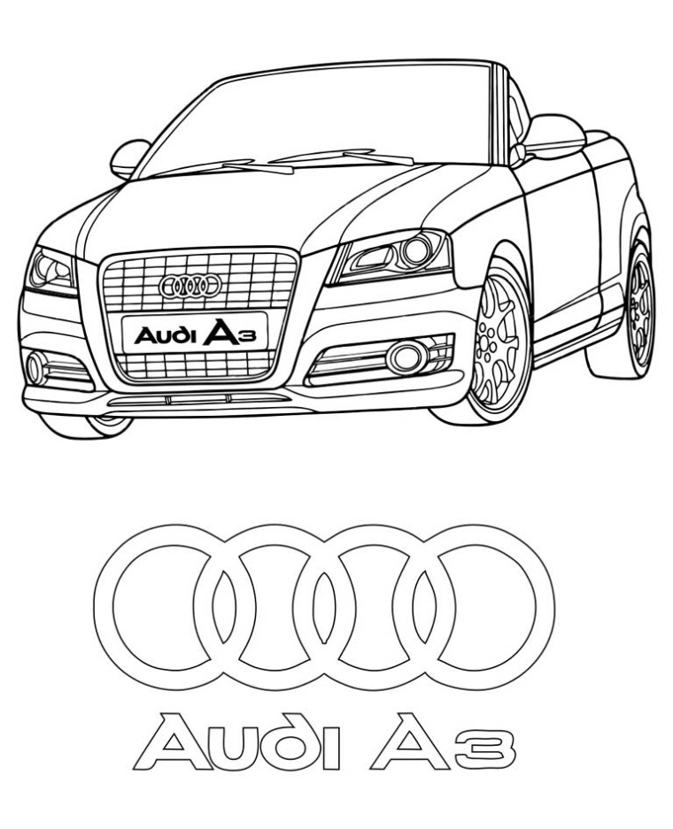 Audi S3 Kleurplaat