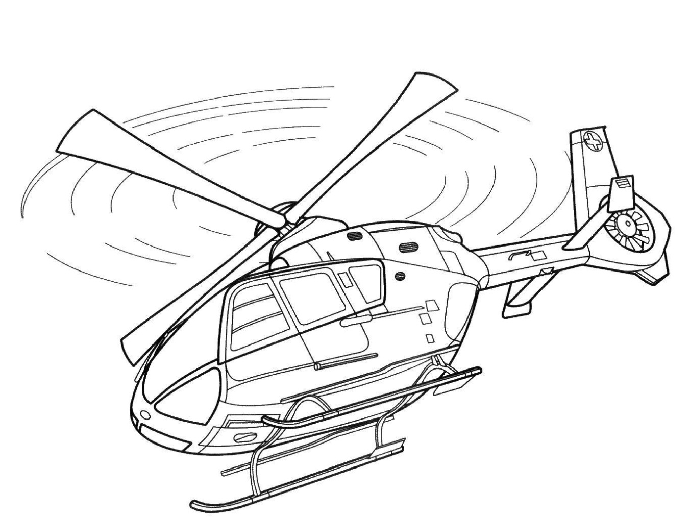 Black Hawk Helikopter Kleurplaat