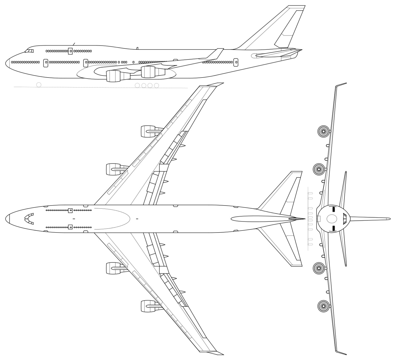 Boeing 747-400 Kleurplaat