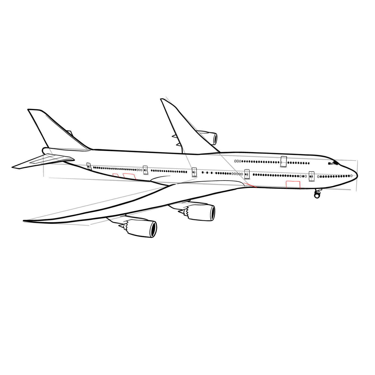 Boeing 747 Kleurplaat
