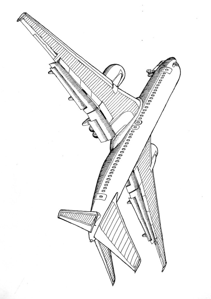 Boeing 747 Kleurplaat