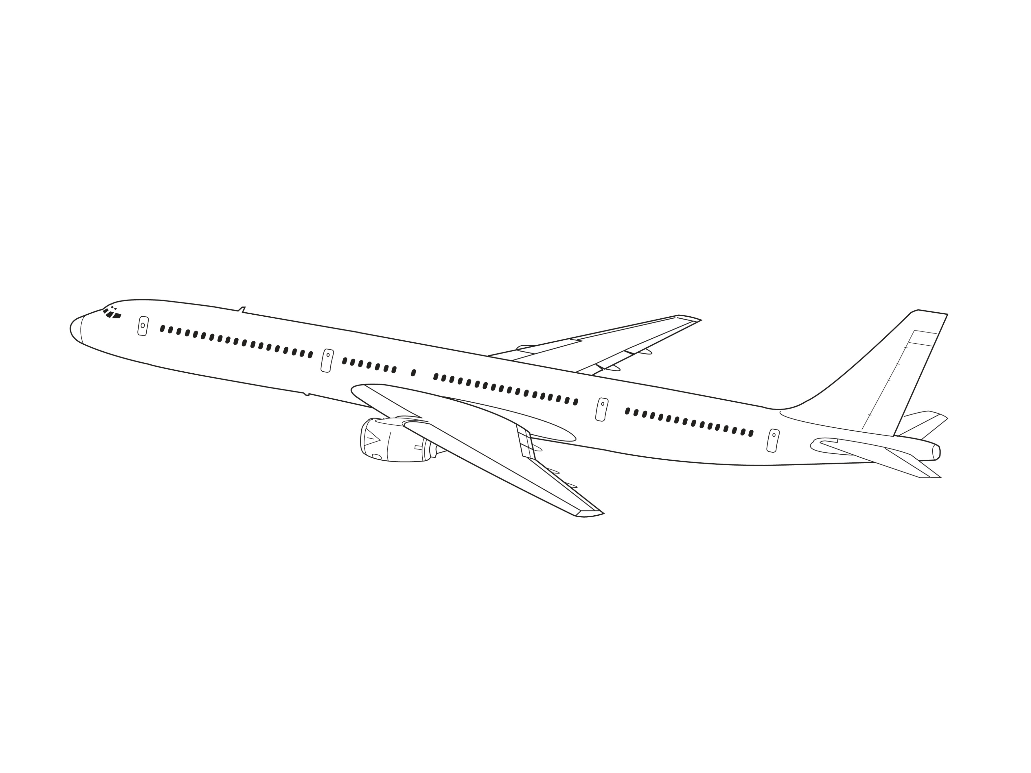 Boeing 787 Dreamliner Kleurplaat