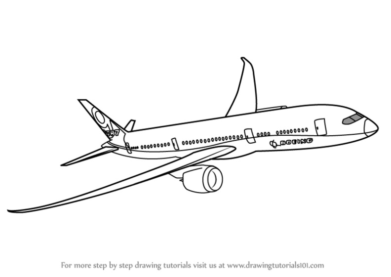 Boeing 787 Dreamliner Kleurplaat