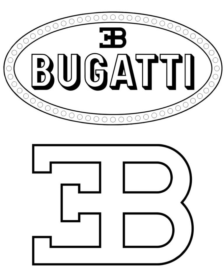 Bugatti Logo Kleurplaat