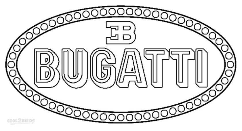 Bugatti Logo Kleurplaat