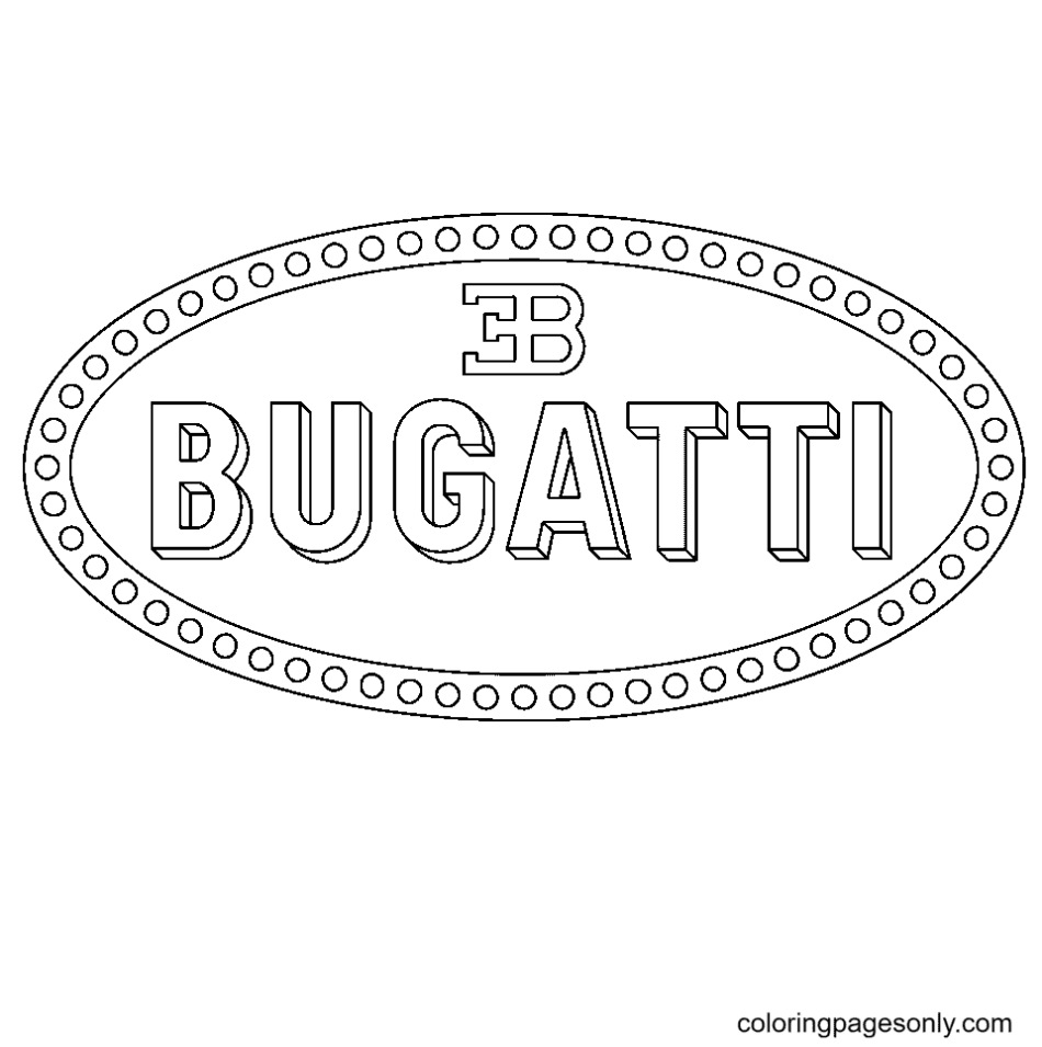 Bugatti Logo Kleurplaat