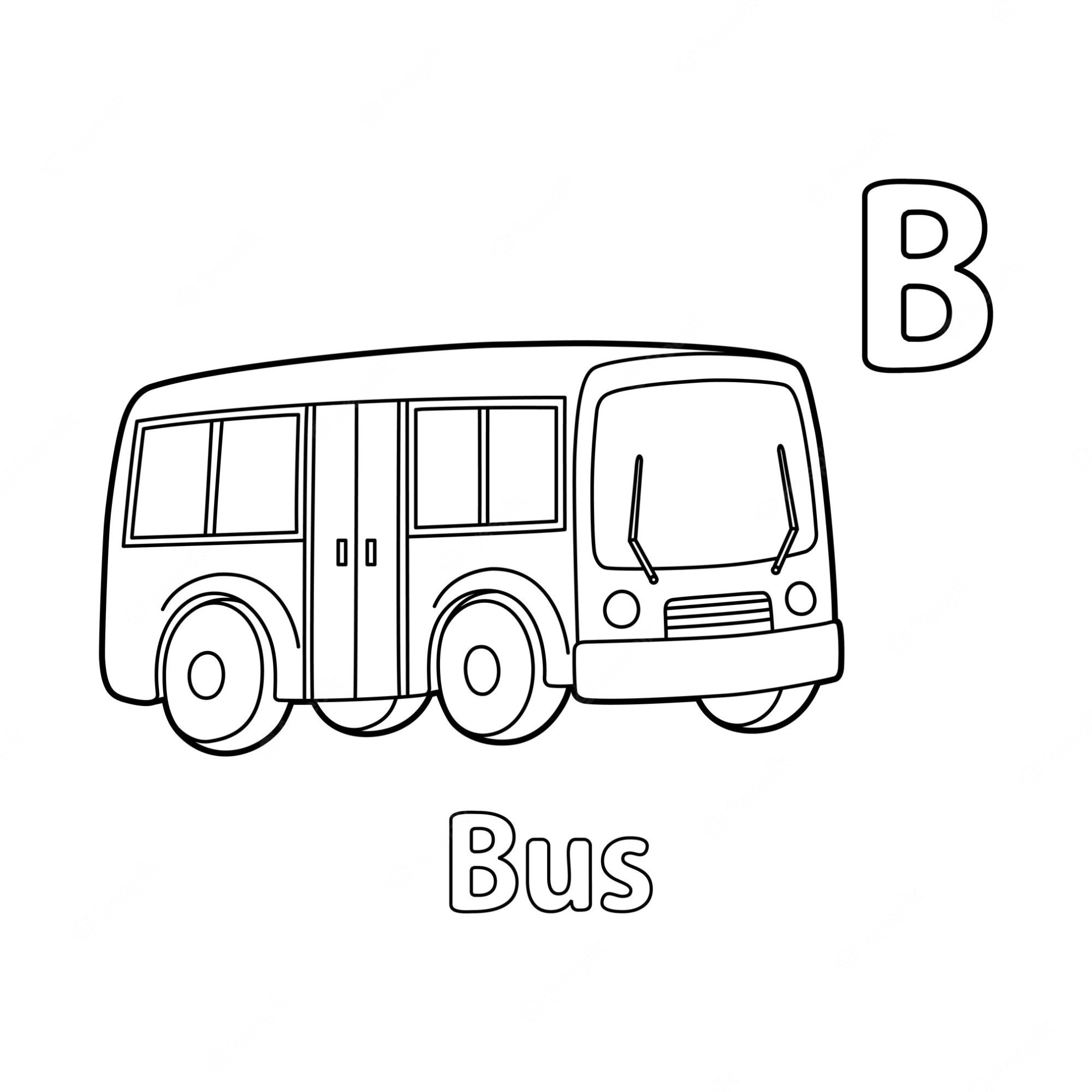Bus Kleurplaat