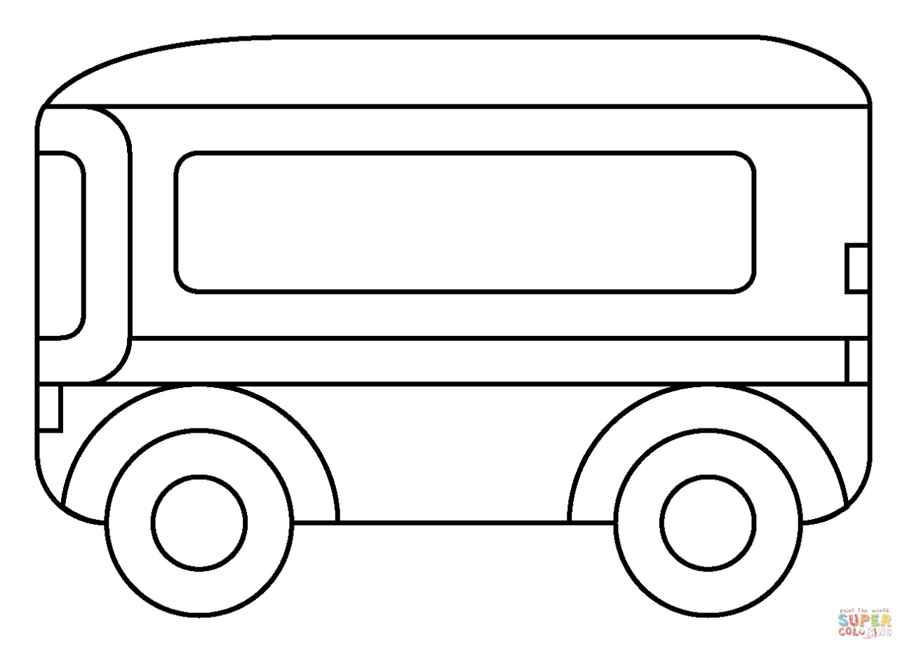 Busemoji Kleurplaat