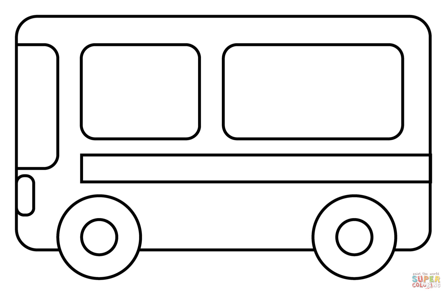 Busemoji Kleurplaat