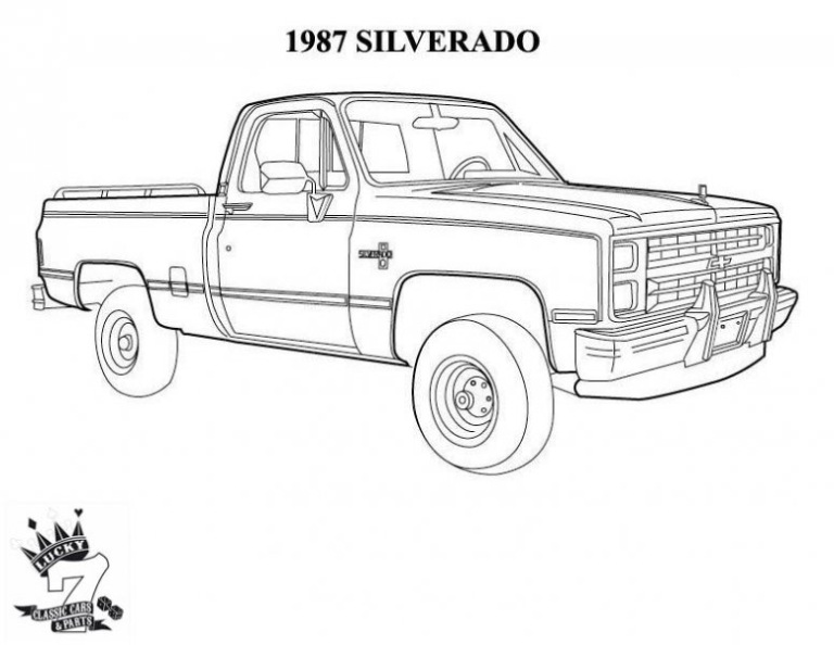 Chevrolet Silverado Kleurplaat