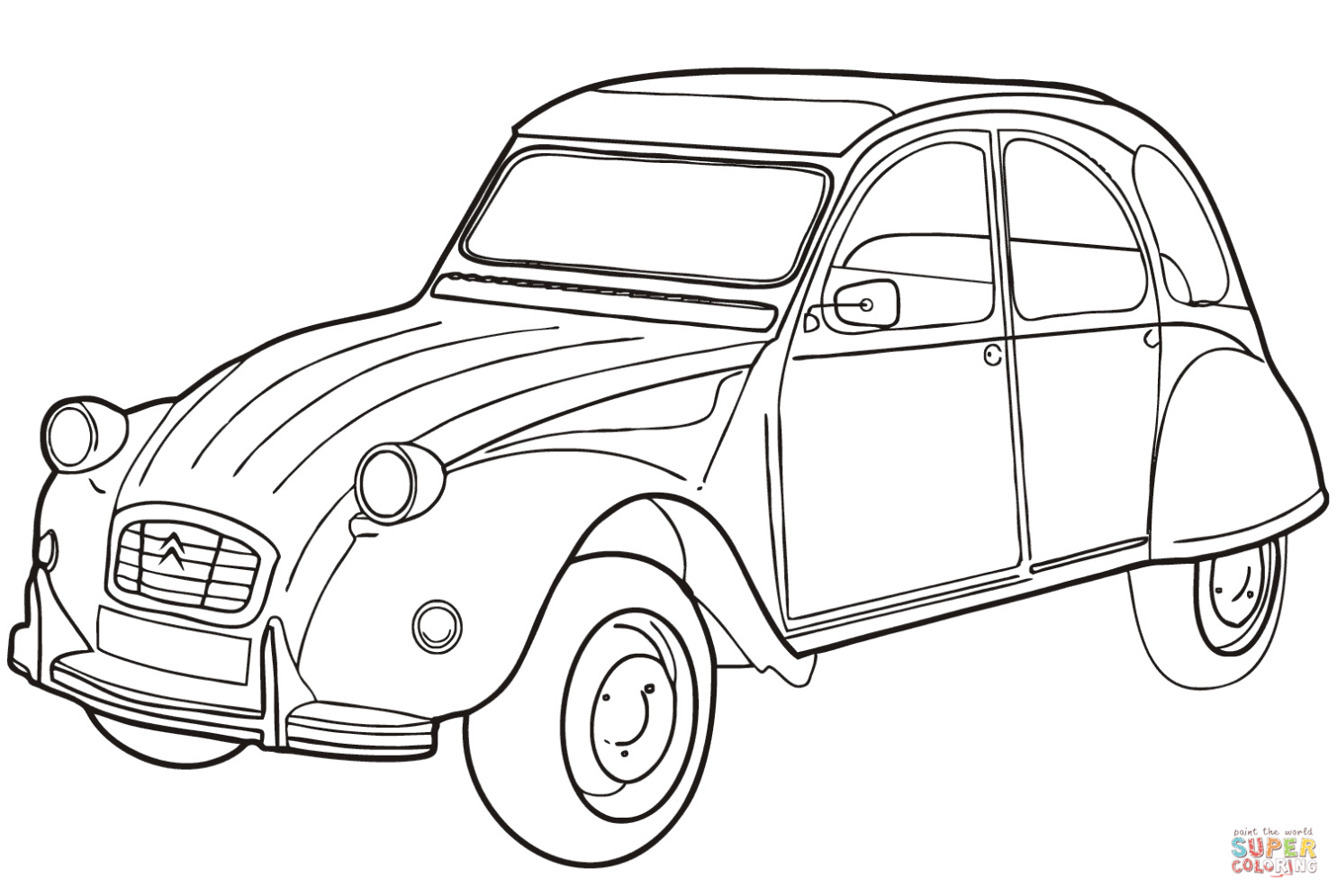 Citroën 2cv Kleurplaat