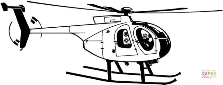 Civiele Helikopter Kleurplaat