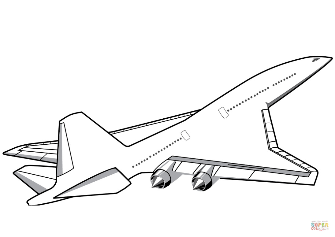 Concorde Vliegtuig Kleurplaat