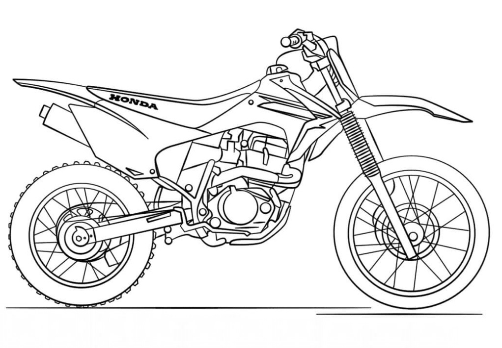 Crossmotor Kleurplaat