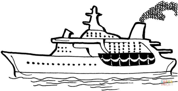 Cruise Schip Kleurplaat