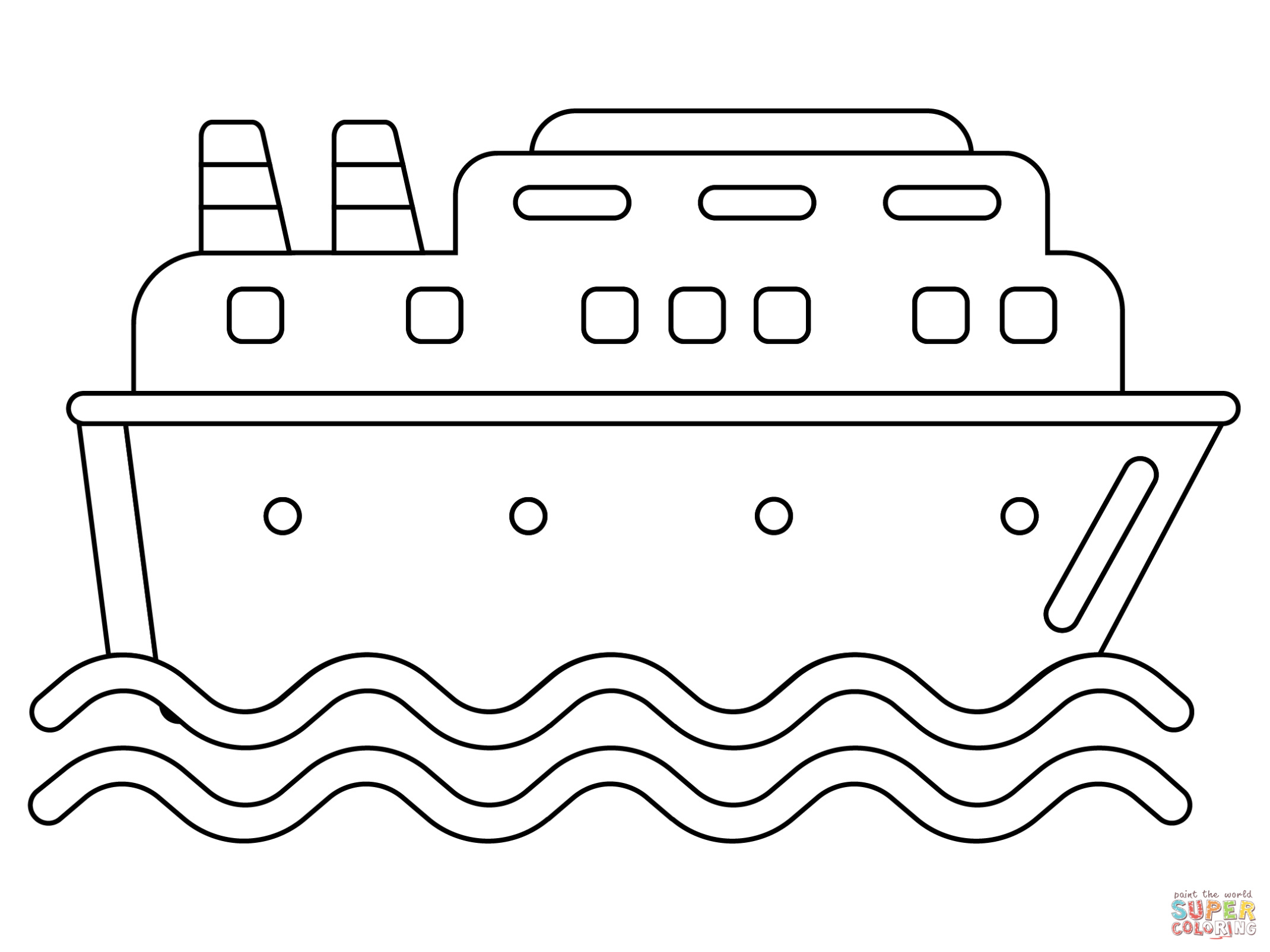 Cruise Schip Kleurplaat