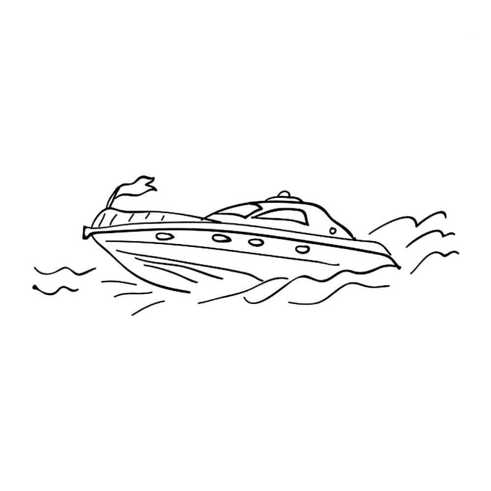 Cruiser Boot Kleurplaat