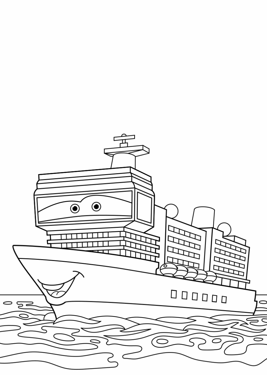 Cruiseschip Kleurplaat