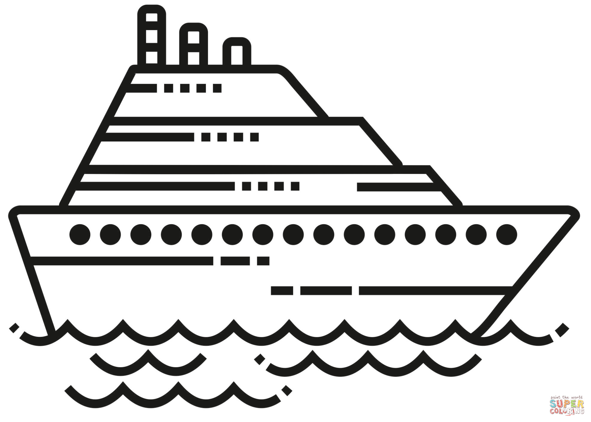 Cruiseschip Kleurplaat