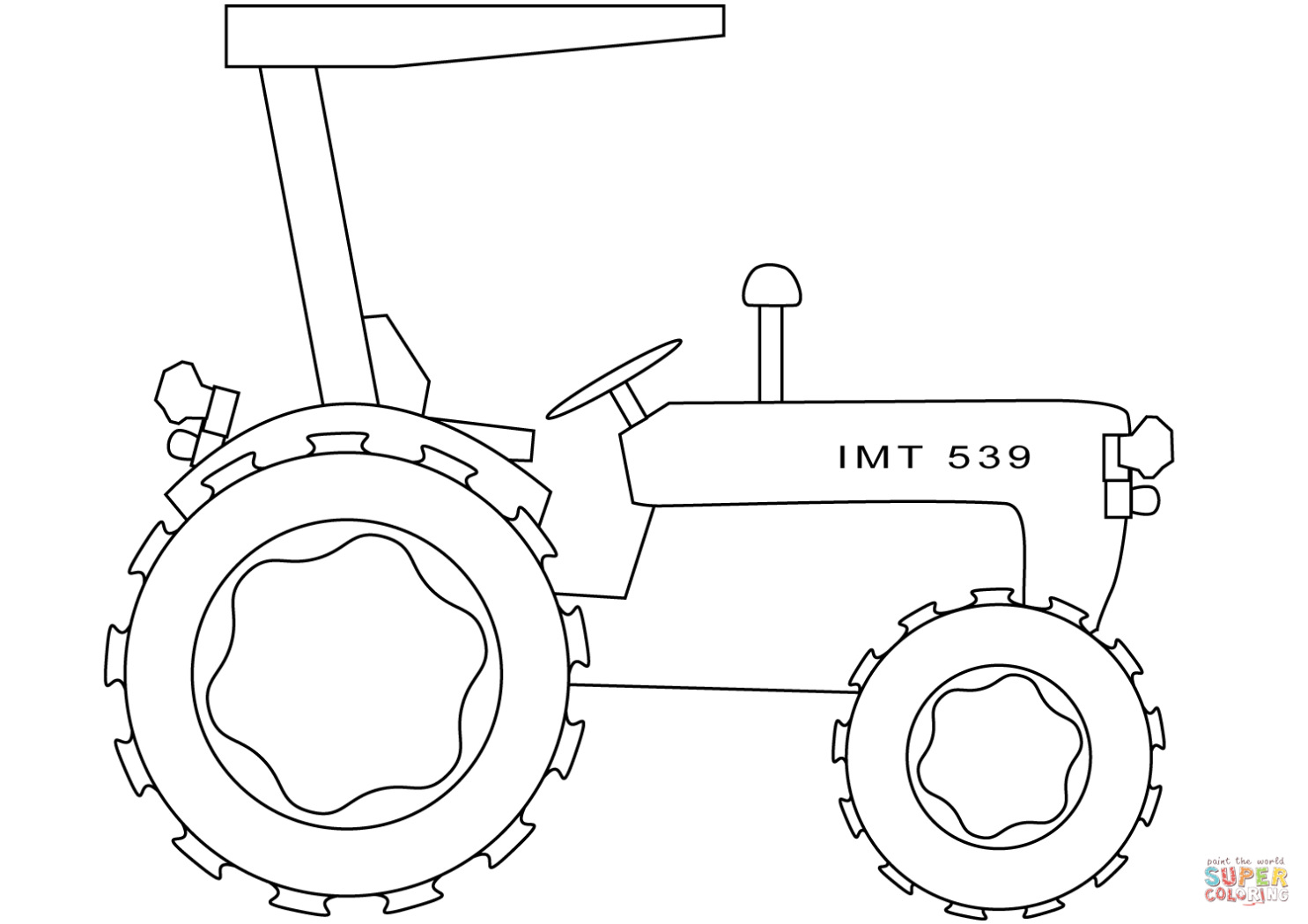 Eenvoudige Tractor Kleurplaat