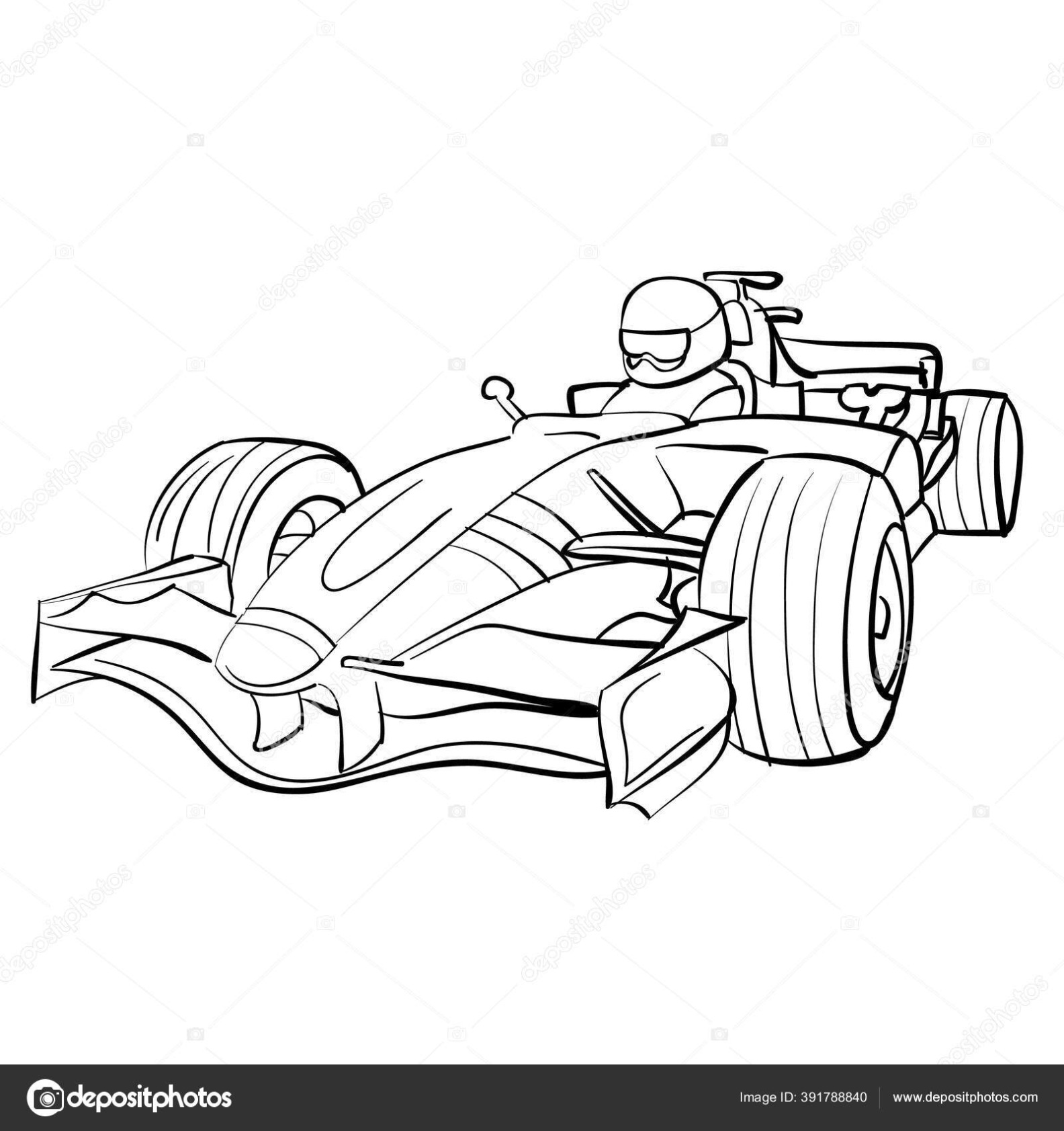 F1 Auto Kleurplaat