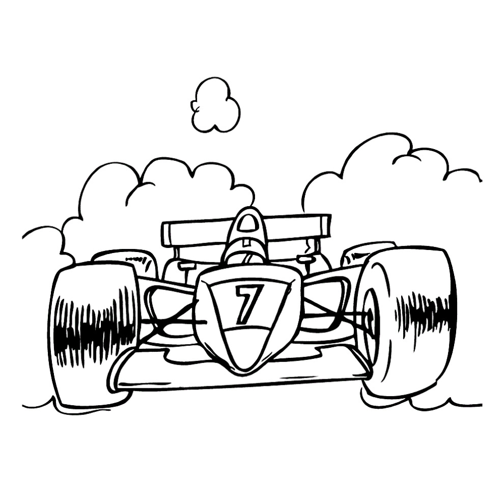 F1 Auto Kleurplaat