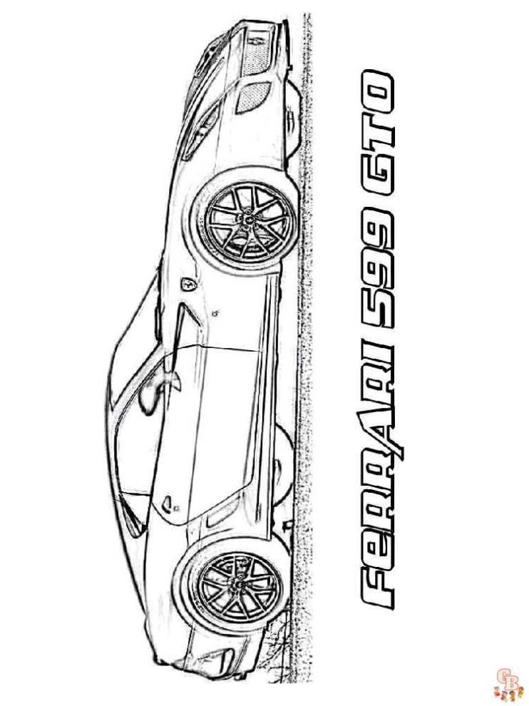 Ferrari 599 Kleurplaat