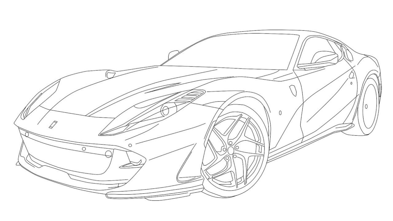 Ferrari F12 Kleurplaat